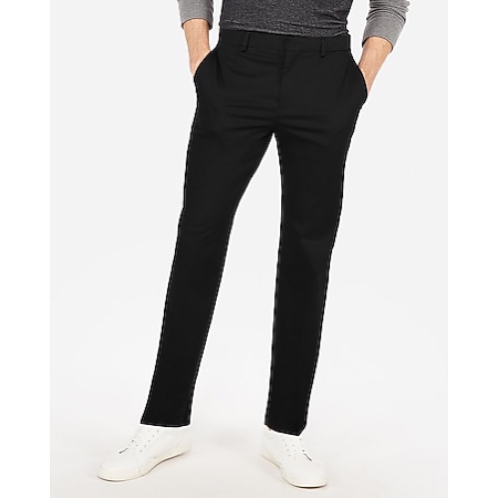 NWOT men’s black stretchy slim dress pants 36x32